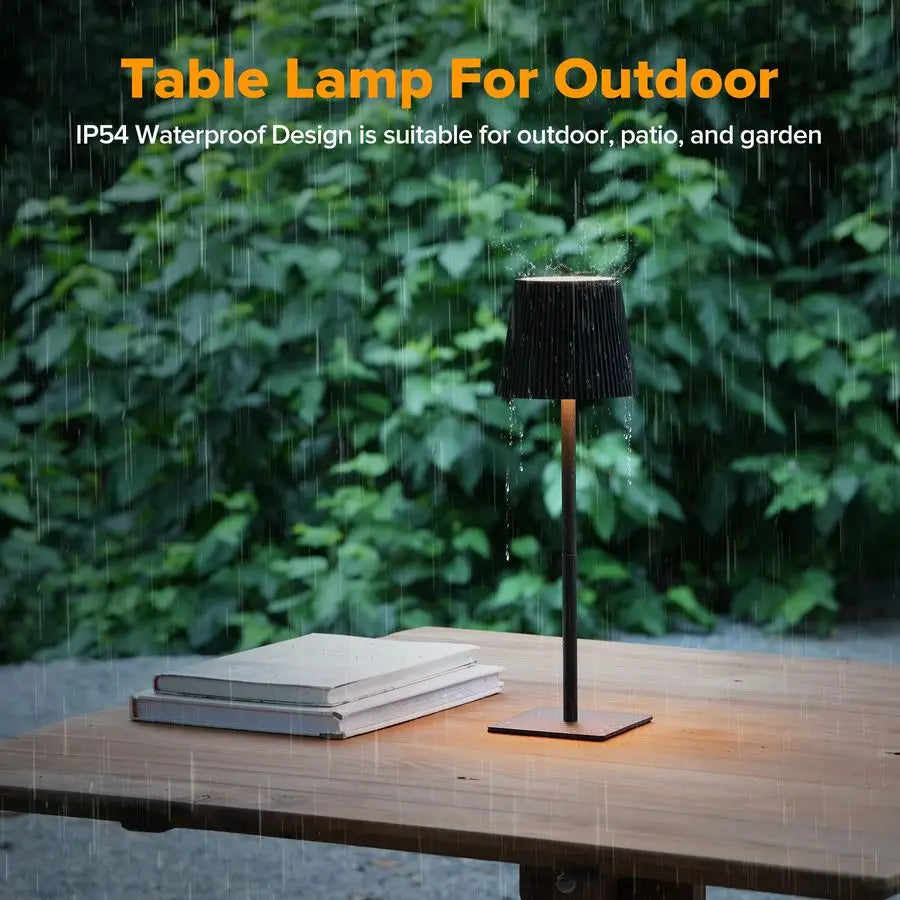 2 Pack Cordless Table Lamp,6000mAh Rechargeable Battery Operated Desk Lamp,Two Adjustable Heights,Waterproof, Touch Control amp