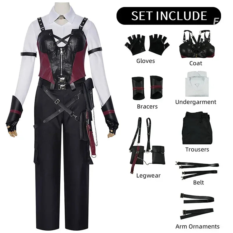 Love and deepspace Deep Space Hunter Cosplay Costume Carnival Adult Uniform Anime Halloween Party MasqueradeCostumes Men Game