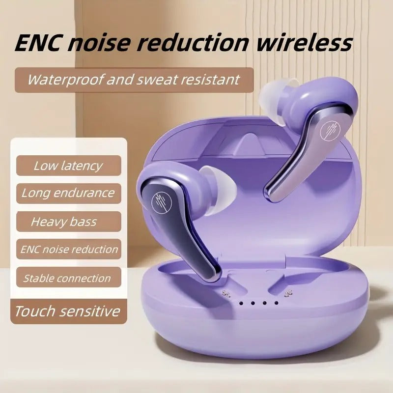 Wireless Earbuds with Deep Bass and Noise Reduction