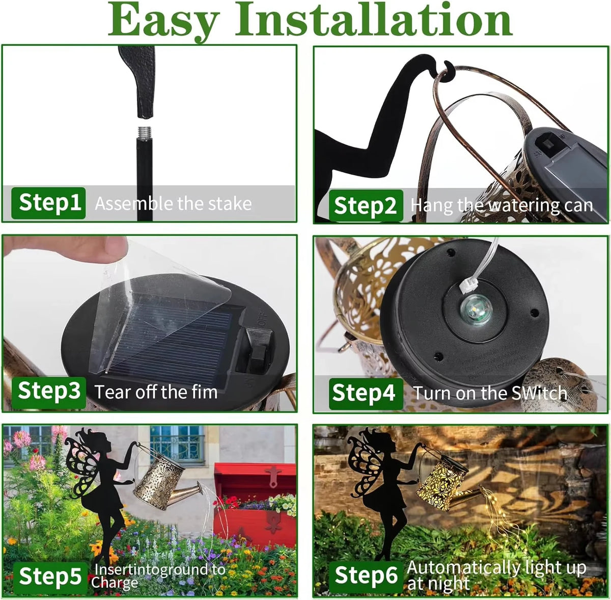 Solar Fairy Watering Can Lights Flowing Water Flickering LEDs Decorative Lawn Lamp for Courtyards Gardens Outdoor Gardening Gift