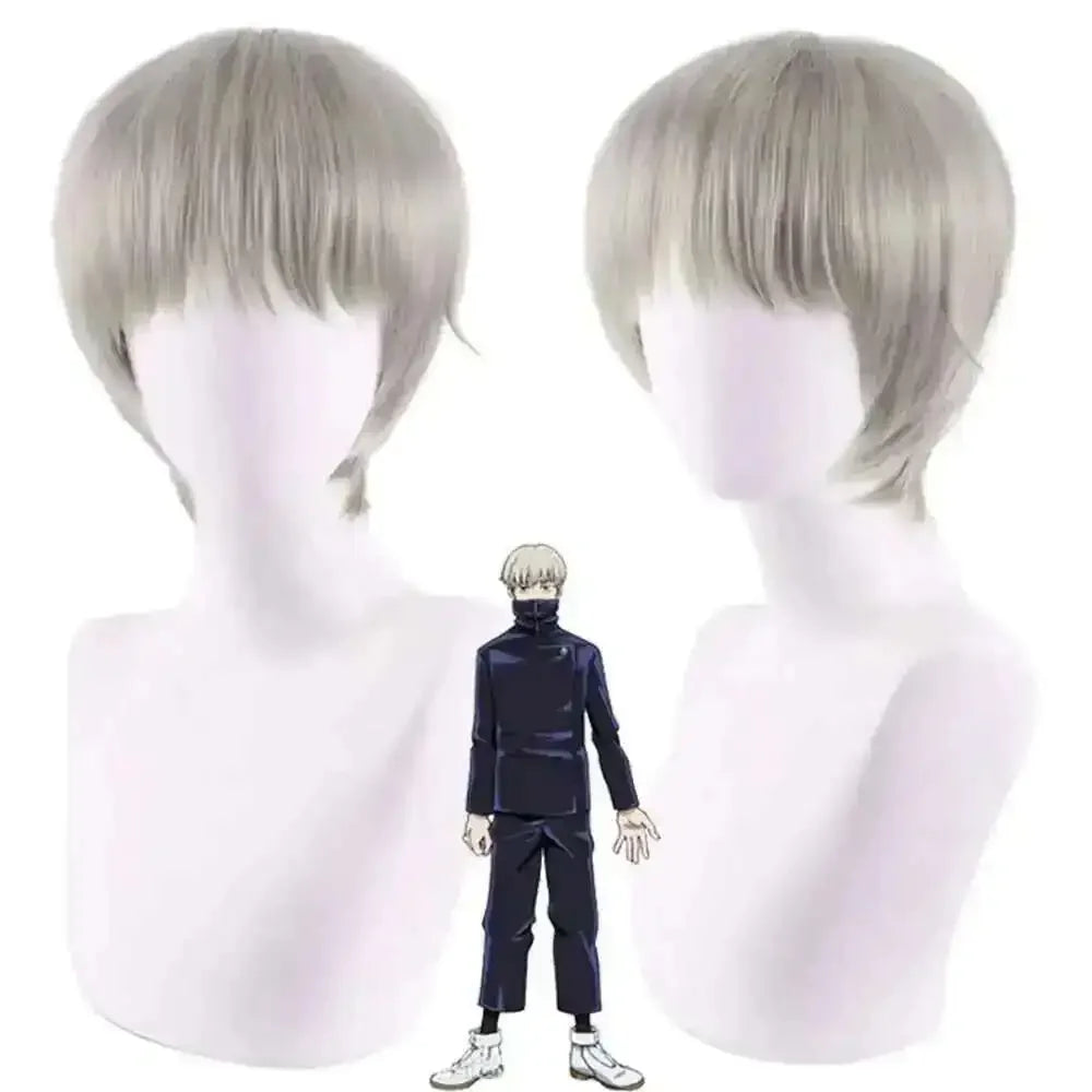 2026 New Anime School Top Kaisen Tatoo Pants Jujutsu Uniform Party Costume Inumaki Halloween Toge Wig Cosplay