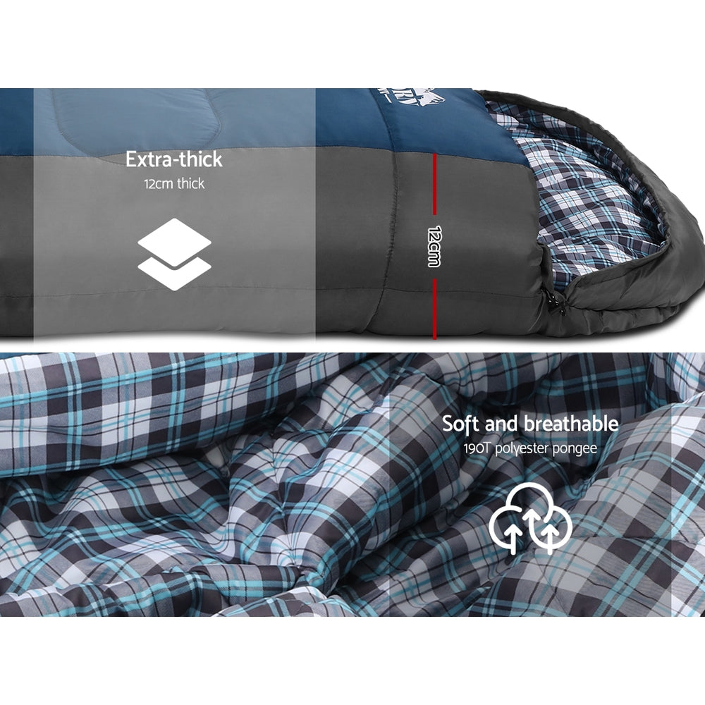 NNEDSZ Sleeping Bag Bags Single Camping Hiking -20°C to 10°C Tent Winter Thermal Navy