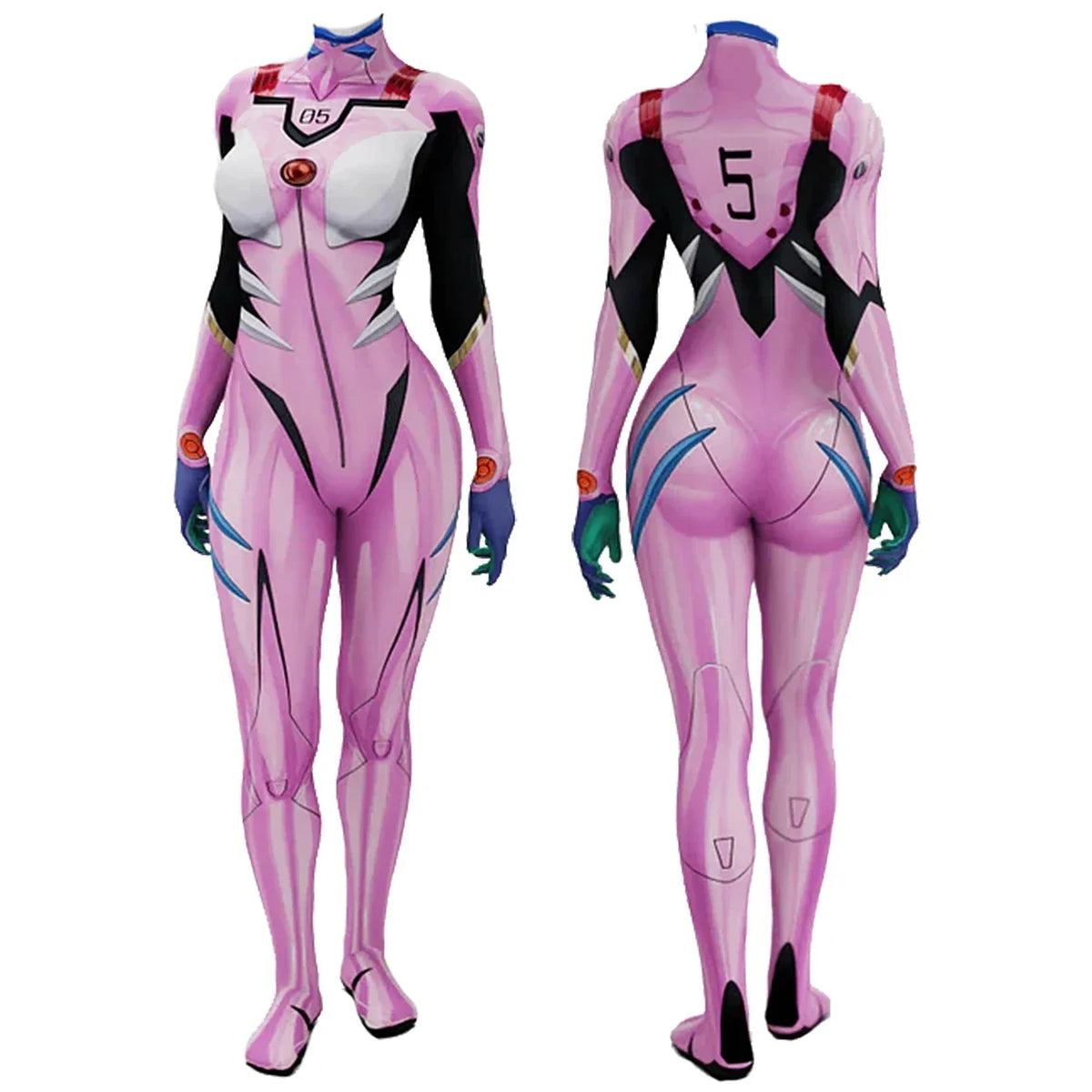 Anime EVA 05 Makinami Cosplay Costume Superhero Woman Girls Bodysuit Catsuit 3D Printed Spandex Zentai Halloween Costume 2025