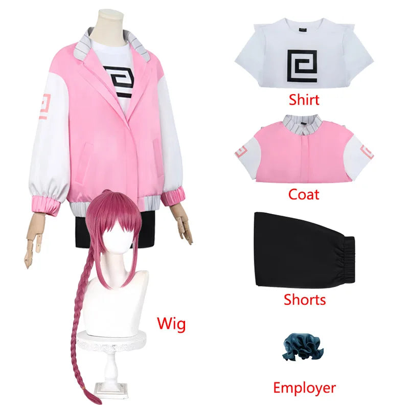 Anime Sakamoto Days Cosplay Lu Shaotang Cosplay Costumes Shirt Shorts Coat Apron Shaotang Lu Wig Suits Halloween Cos Adult Women