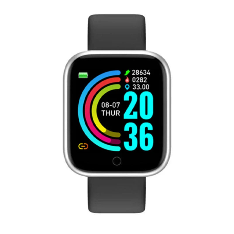 Men Watches Smart Watch For Women Fitness Heart Rate Monitor Sports Smartwatch Electronic Calory Music Control Y68 Bracelet Kids