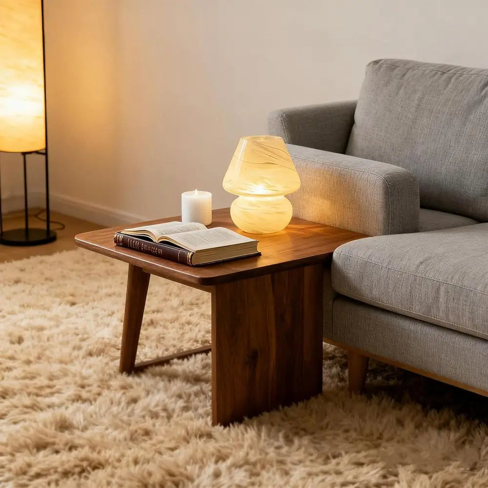 MJ PREMIER Mushroom Lamp, Battery Operated Lamps Timer, CordlTable Lamp with LED Bulb or Power Light, Decorative Home Decor or L