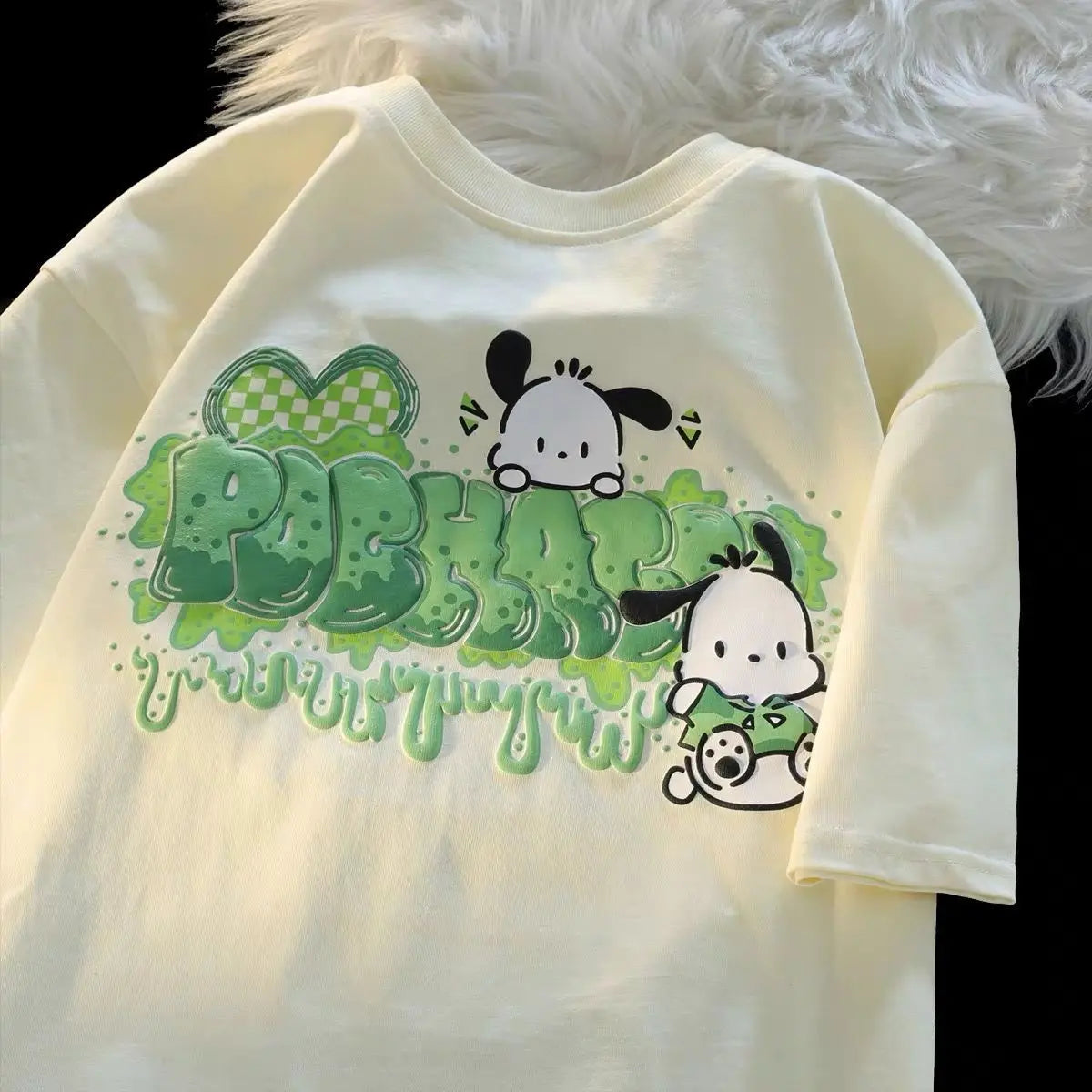 2026 New Pochacco Summer Short Sleeve Best Selling Women's T-Shirt Tops Cartoon Print Versatile Half Sleeve Fashionable Cute Ins