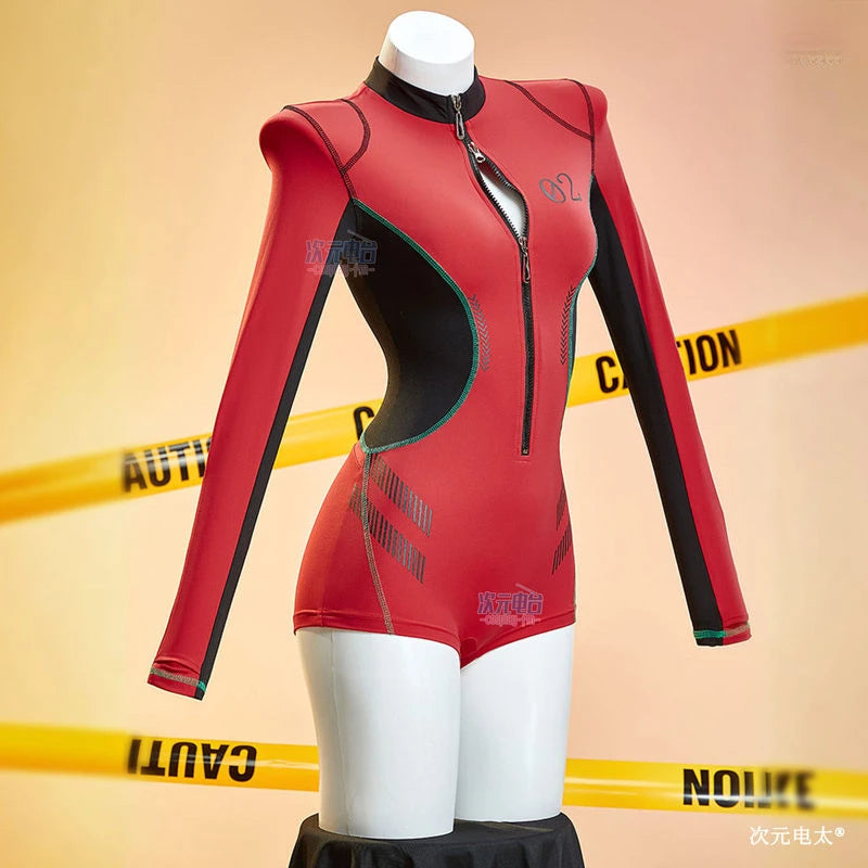 Asuka Langley Soryu Cosplay Anime EVA Cosplay Costume Halloween Carnival Women Sportswear New Red Hooded tight-fitting Uniform