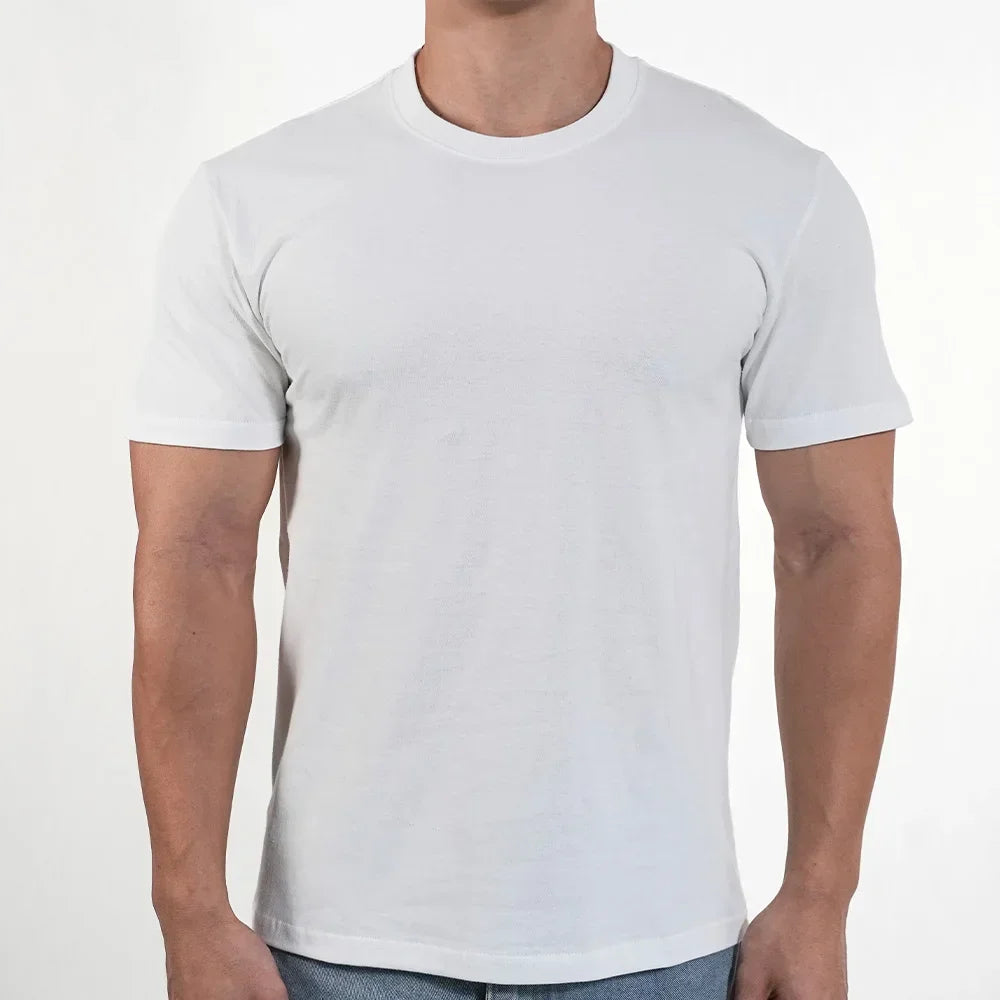 Mens Slim Fit Sports Short Sleeve T-shirt European and American Summer Fashion O-neck Quick-drying Elastic Gym Fitness T Shirt