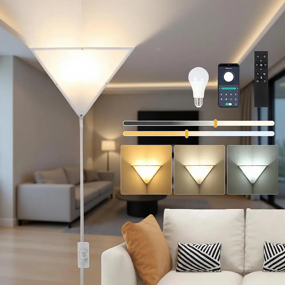 Dimmable Lamp with Remote, Smart Bulb, Plug-in Ceiling Light, LED Lights for Living Room, Bedroom, Basement, Office, Wall Light,