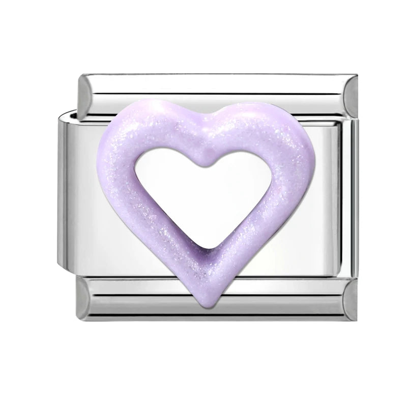 Zircon Moon Cherry Bow Knot Butterfly Heart Star Italian Charm Links Fit 9mm Bracelet Stainless Steel DIY Jewelry Making Gifts
