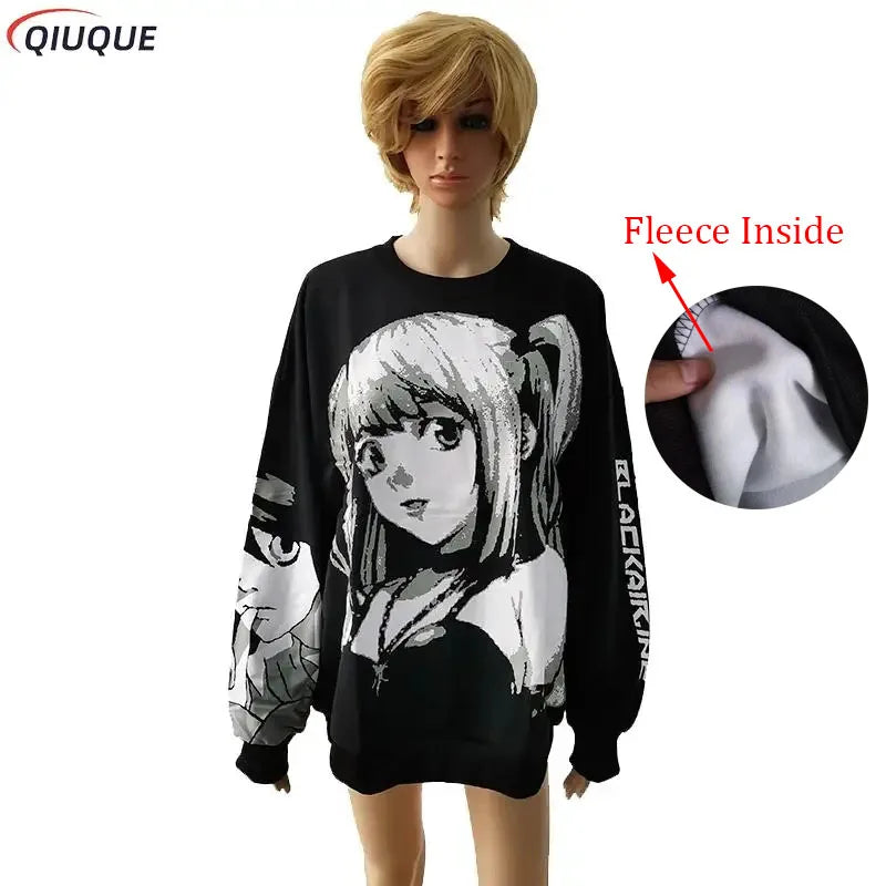 Anime Death Note Misa Amane Hoodie Girls Harajuku Cosplay Costume Korean Oversize Hoodies for Women