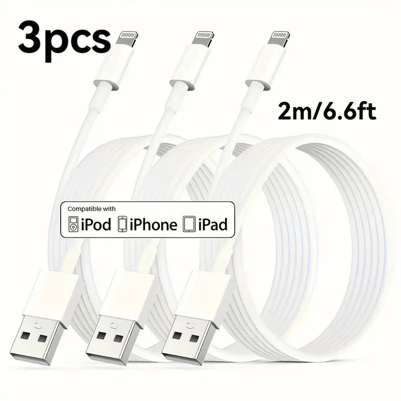 3A USB A To Lightning Fast Charging Cable For iPhone 14 13 12 Pro Max iPad USB A To iOS Data Cable Charger Accessories 1M 2M 3M