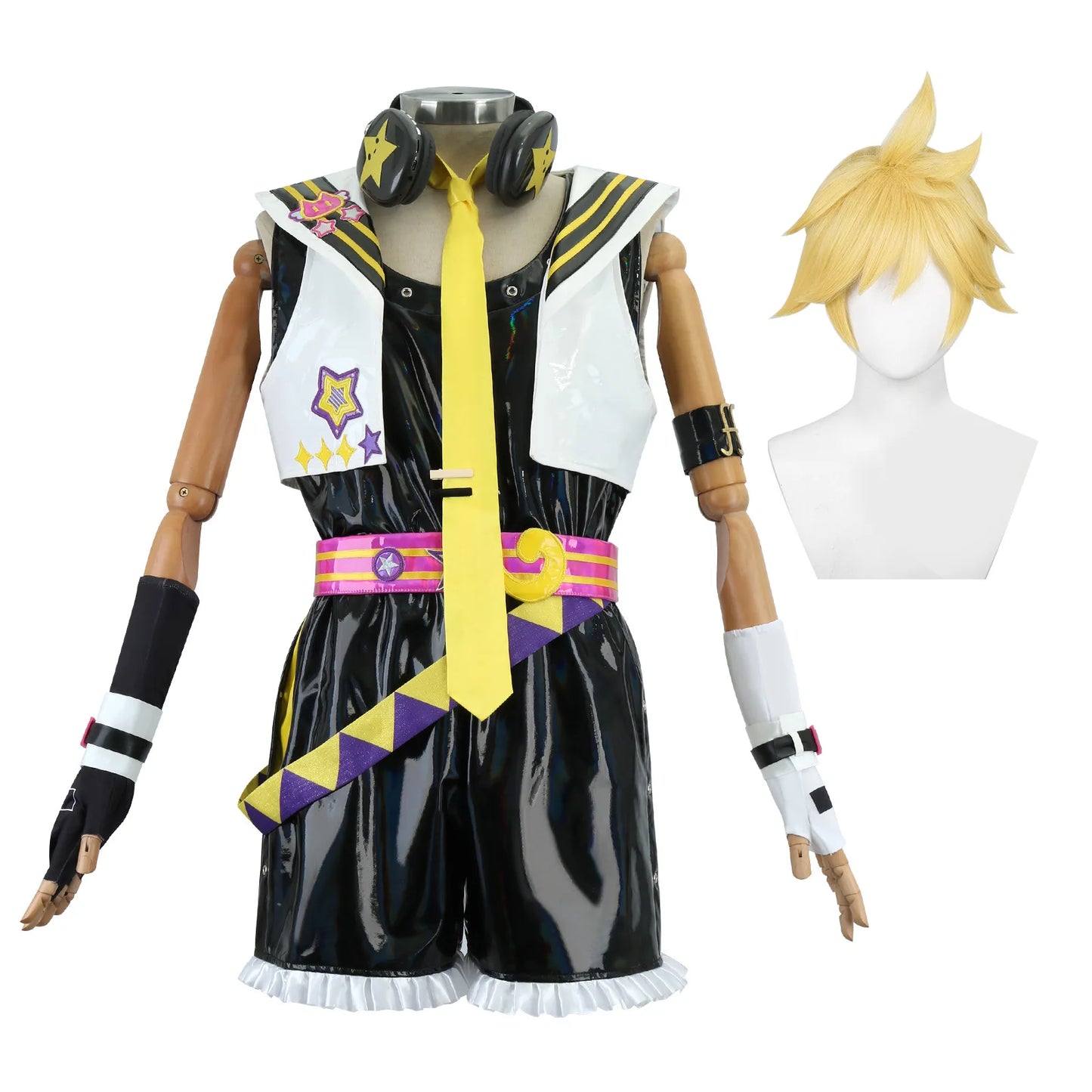 Anime Muse Dash Rinn Lenn Game Cosplay Costume Uniform Jacket Skirt Wig Halloween Party Role Play Outfits for Women Men KKCos