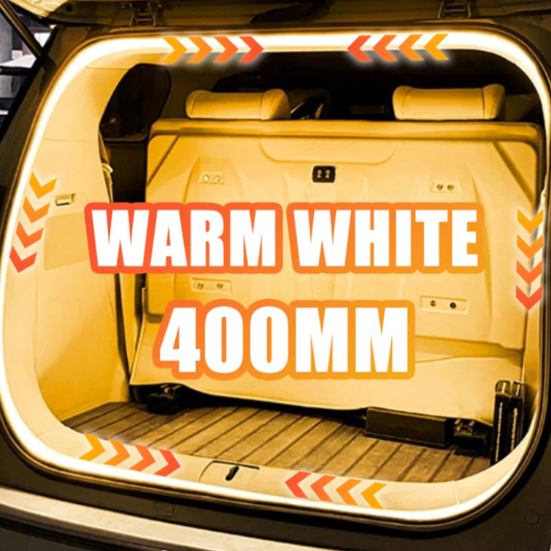 Car high brightness trunk lighting ambient light interior decoration LED wiring free automatic sensing tailgate light strip