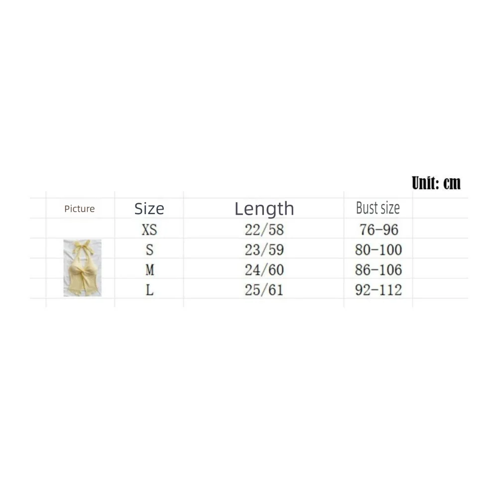 Fashion Y2K Clothes V-neck Crop Top Sexy Sleeveless Sling Camisole Tether Sling Backless Top for Women