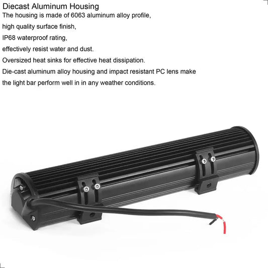 16 Inch 216W Tri Row Offroad High Power Chips LED Light Bar Driving Work Lights for FJ Cruiser OffRoad 4WD 4x4 Tractor Pickup Tr
