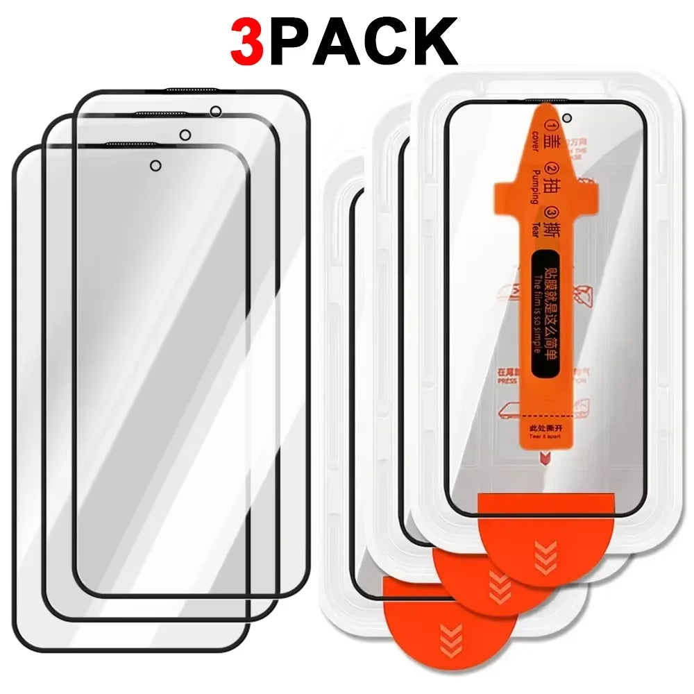 3Pcs Dust Free Easy Installation Screen Protector For iPhone 17 Pro Max  16 Pro Max 17Air HD Tempered Glass Anti-scratch Films