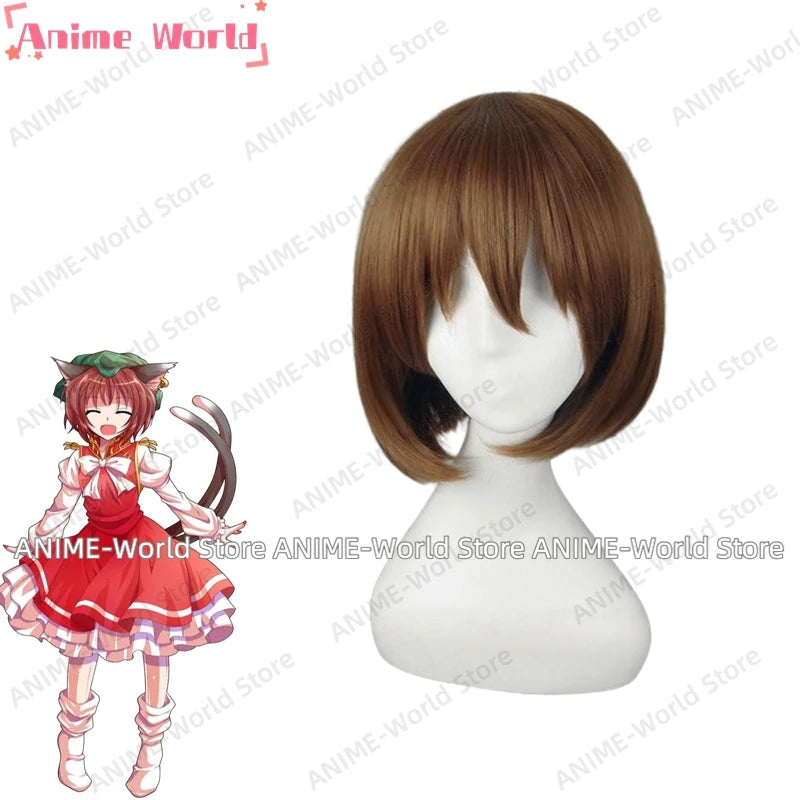 《Custom Size》Anime Touhou Chen Cosplay Costume with Hat Women Party Suit Top Skirts Tail Ears Props Halloween Uniforms