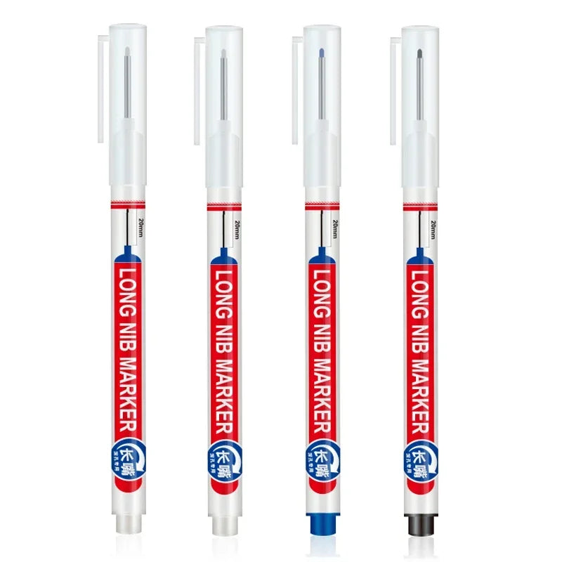 4PCS 20mm Deep Hole Long Nib Multi-Purpose Head Markers for Metal Perforating Pen Woodworking Decoration Art Supplies