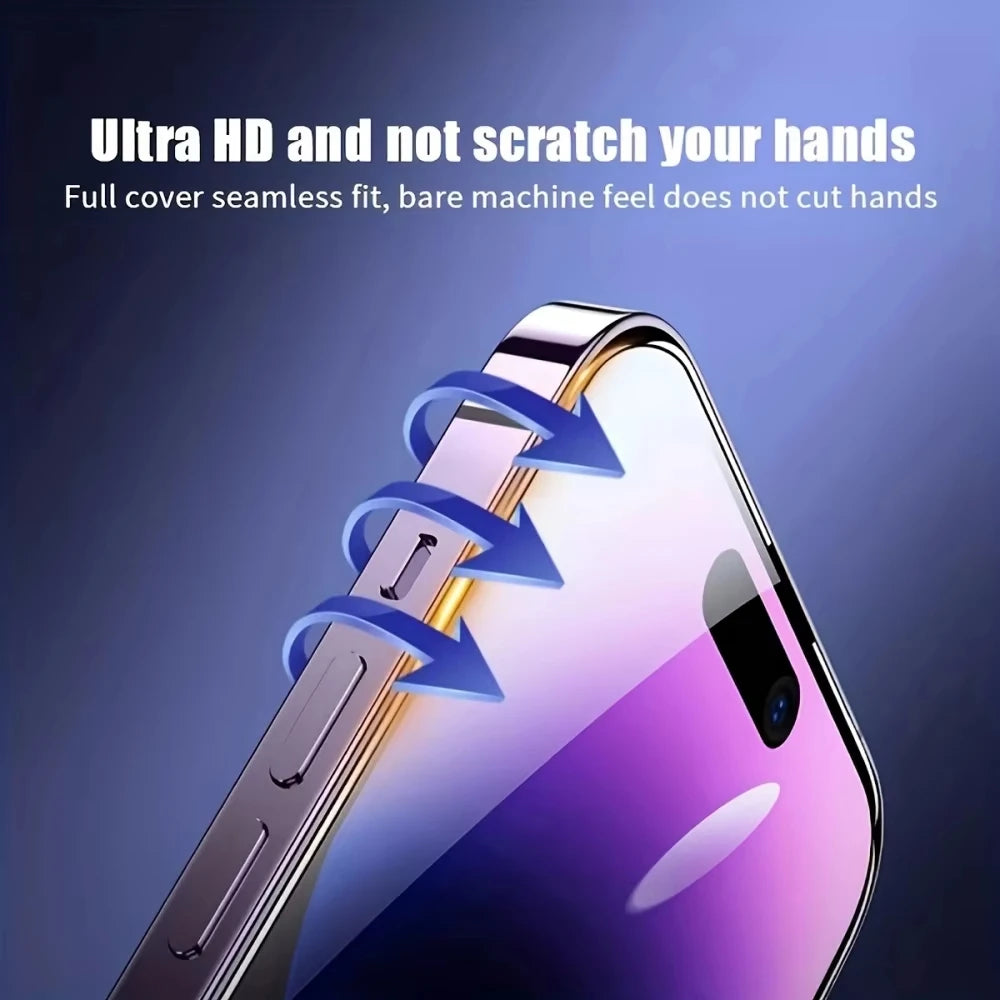 1-5PCS Easy Install HD Screen Protector For iPhone 17 Pro Max 15 16 13 11 14 16e 12 Mini XR X Xs 7 8 Plus Air Tempered Glass