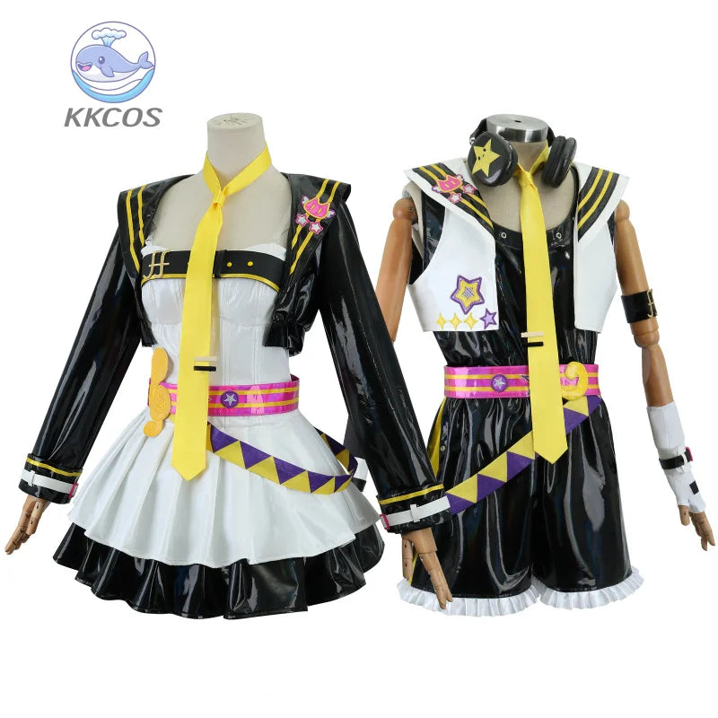 Anime Muse Dash Rinn Lenn Game Cosplay Costume Uniform Jacket Skirt Wig Halloween Party Role Play Outfits for Women Men KKCos