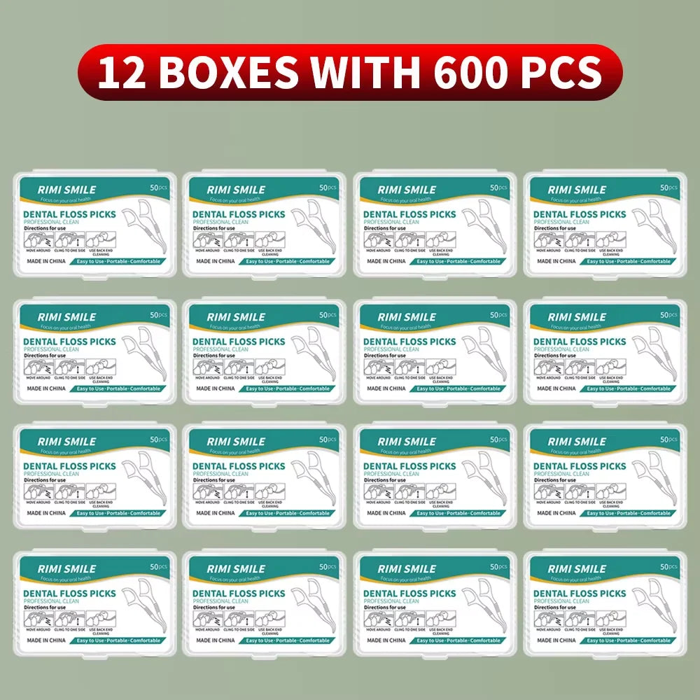 1/2/5/10 Box Portable Disposable Dental Floss Plastic Toothpick High-tension Dental Floss Stick Dental Floss Box ﻿Oral Care