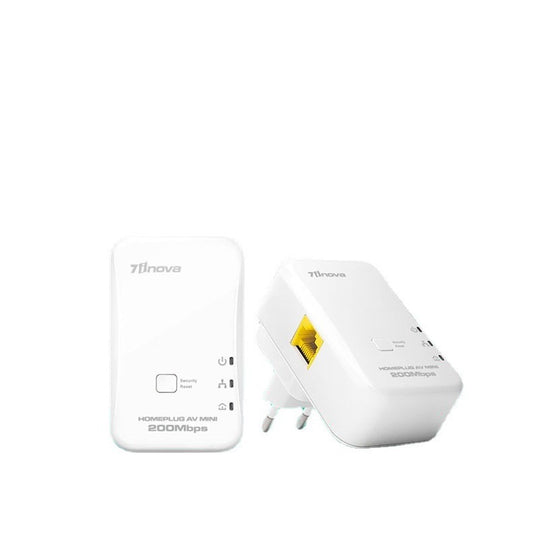 7INOVA Mini Powerline Adapter for 200Mbps Video Monitoring