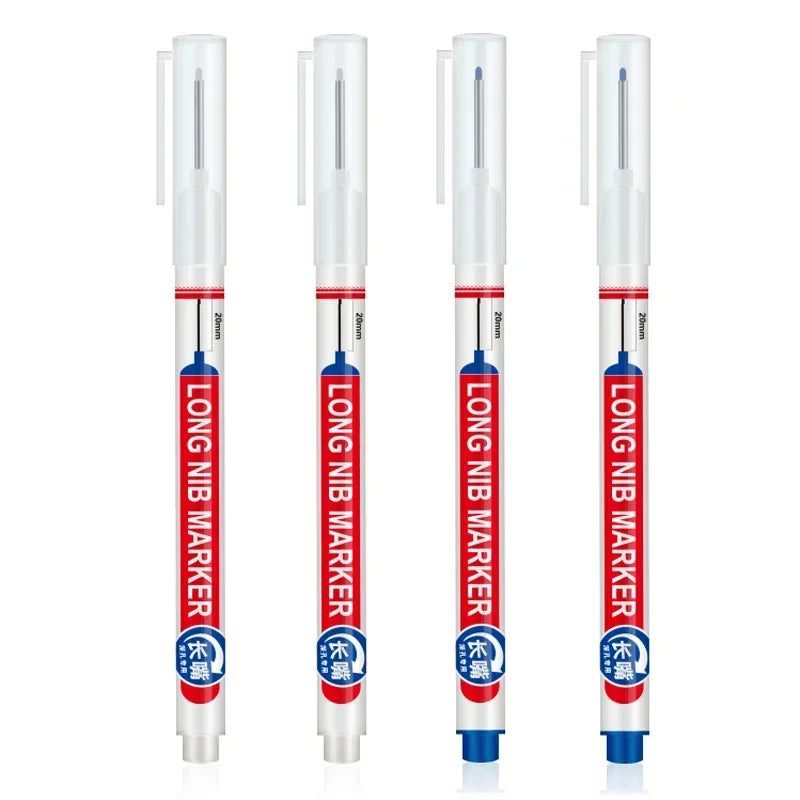 4PCS 20mm Deep Hole Long Nib Multi-Purpose Head Markers for Metal Perforating Pen Woodworking Decoration Art Supplies