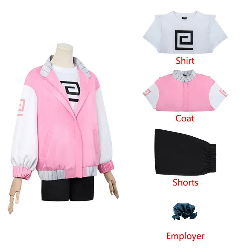 Anime Sakamoto Days Cosplay Lu Shaotang Cosplay Costumes Shirt Shorts Coat Apron Shaotang Lu Wig Suits Halloween Cos Adult Women