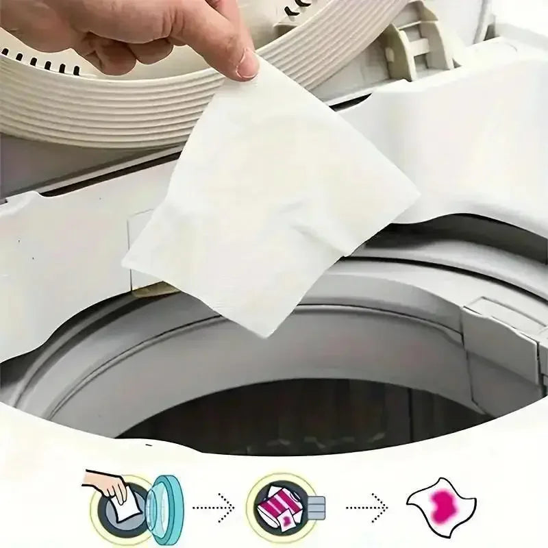 100/50/30PCS Laundry Color Absorbing Paper Anti-dyeing Laundry Tablets For Washing Machine Clean Clothes Color Catcher Sheets