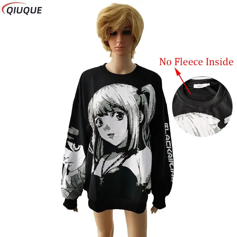 Anime Death Note Misa Amane Hoodie Girls Harajuku Cosplay Costume Korean Oversize Hoodies for Women