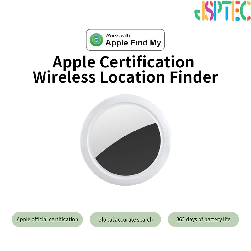 JSPTEC Airtag Bluetooth GPS Trackers IPX 5 Waterproof Sport Tracking Find My Elderly Kids Pets Available Mini Finders For IOS