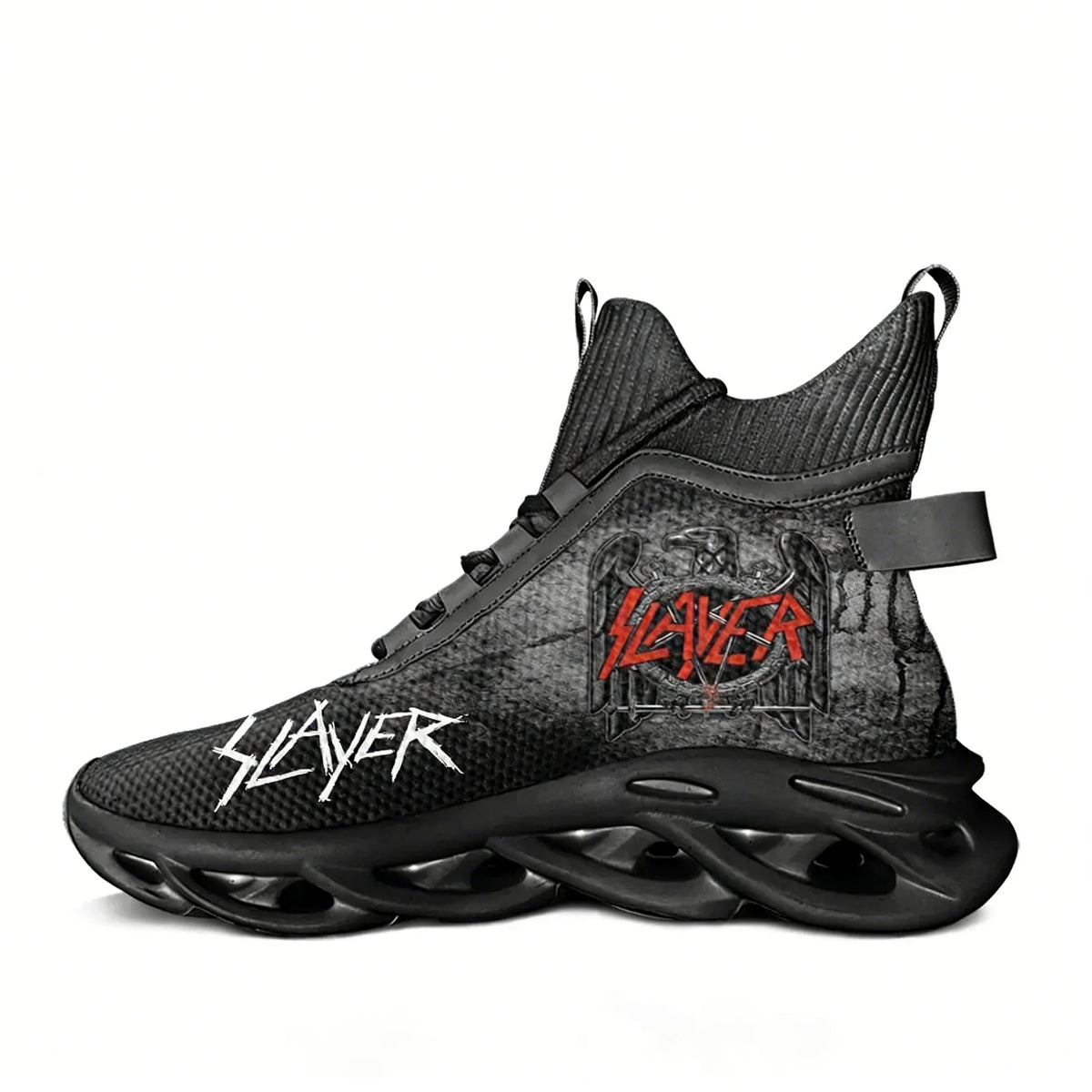 Slayer Heavy Metal Rock Band High Top Flats Sneakers Mens Womens Sports Hiking Travel Shoes Running Shoes Custom Shoes