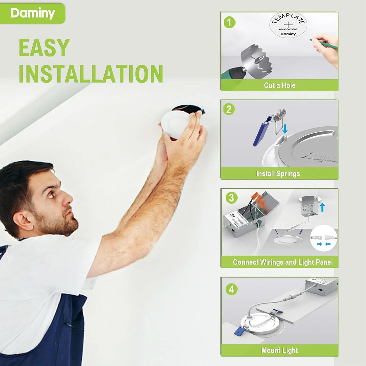 24 Pack 6 Inch LED Recessed Lighting, 5CCT Ultra-Thin, Dimmable Canless Wafer Ceiling Light, 10W High Brightness