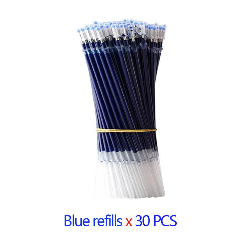 Clearance_Gel Pen Set Black Blue Ballpoint 0.5 mm Refills Cute School & office writing pens supplies Kawaii Korean Stationery_Co