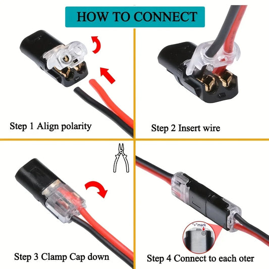 2 Pin Way Plug Car Wire Cable Auto Electrical Connector Strip Terminal Connection Tools New Waterproof Electrical Connector