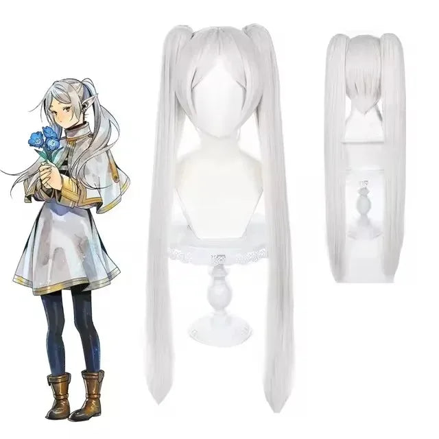 Sousou No Frieren Anime Cosplay Costume Elf Ear Wig And Shoes Set Magician Dress for Women Halloween Christmas Party