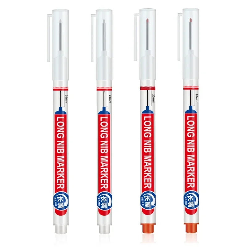 4PCS 20mm Deep Hole Long Nib Multi-Purpose Head Markers for Metal Perforating Pen Woodworking Decoration Art Supplies