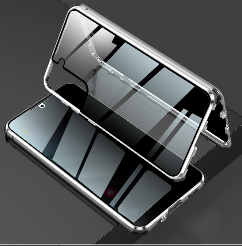 Metal Shield Dual-Sided Glass Case for Samsung S21/S23