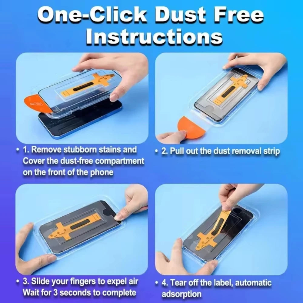 3Pcs Dust Free Easy Installation Screen Protector For iPhone 17 Pro Max  16 Pro Max 17Air HD Tempered Glass Anti-scratch Films