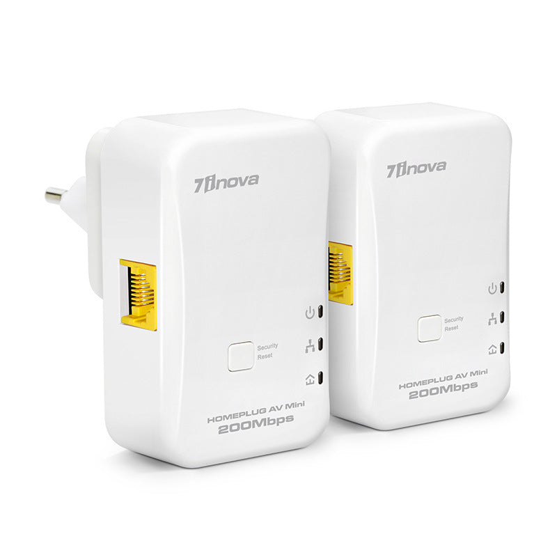 7INOVA Mini Powerline Adapter for 200Mbps Video Monitoring