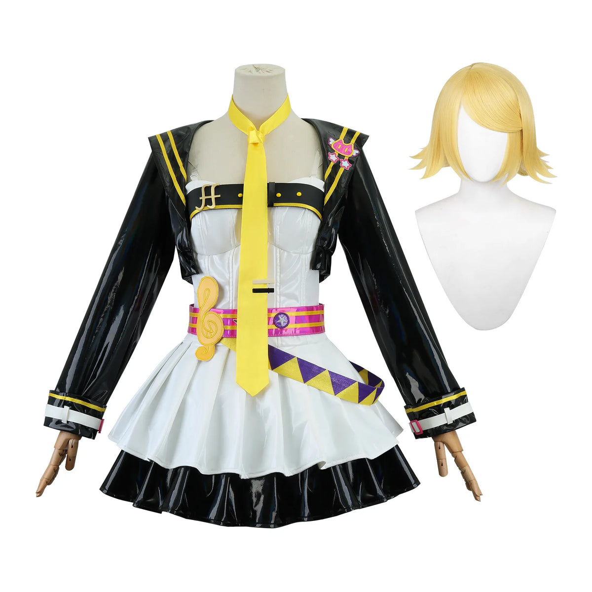 Anime Muse Dash Rinn Lenn Game Cosplay Costume Uniform Jacket Skirt Wig Halloween Party Role Play Outfits for Women Men KKCos