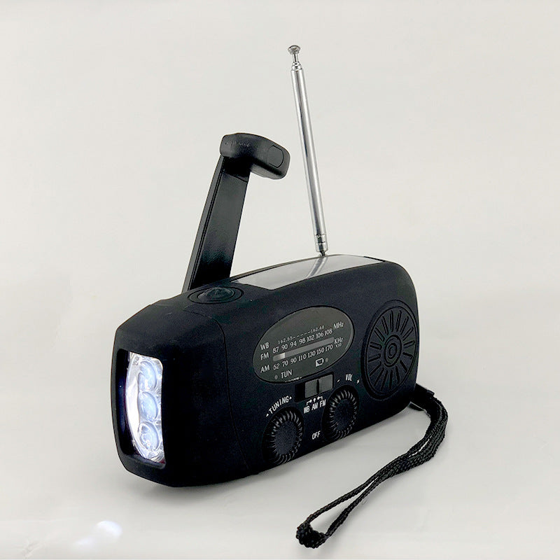 Multifunctional Emergency Radio with Solar Power and Flashlight