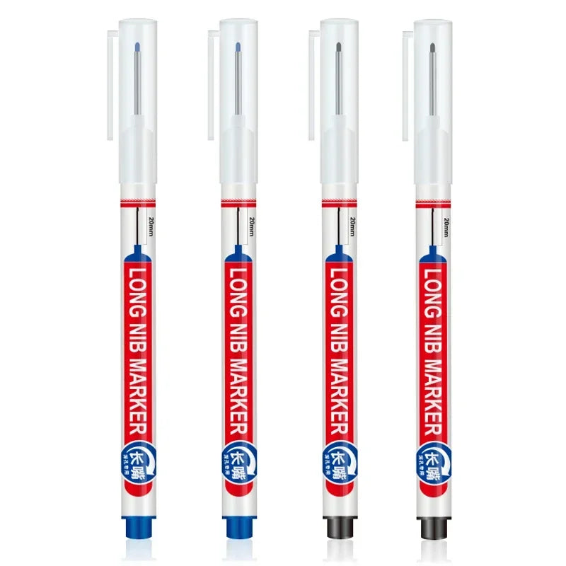 4PCS 20mm Deep Hole Long Nib Multi-Purpose Head Markers for Metal Perforating Pen Woodworking Decoration Art Supplies