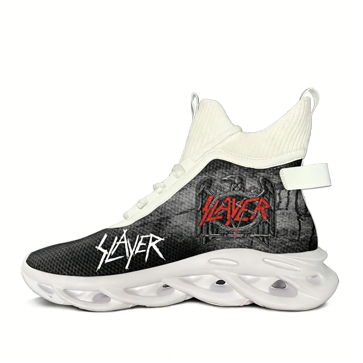 Slayer Heavy Metal Rock Band High Top Flats Sneakers Mens Womens Sports Hiking Travel Shoes Running Shoes Custom Shoes