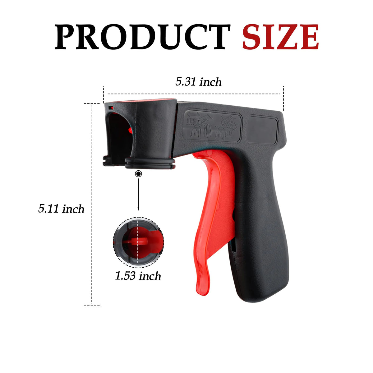 1 Pcs Plastic Portable Spray Paint Handle, Universal Reusable Car Color Changing Film Pasting Self Spraying Hand Spray Gun