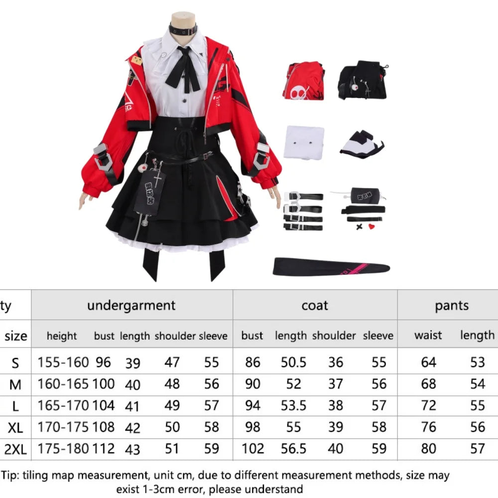 NTE Lacrimosa Cosplay Costume Neverness to Everness Lacrimosa Coat Shirt Skirt Socks Full Set