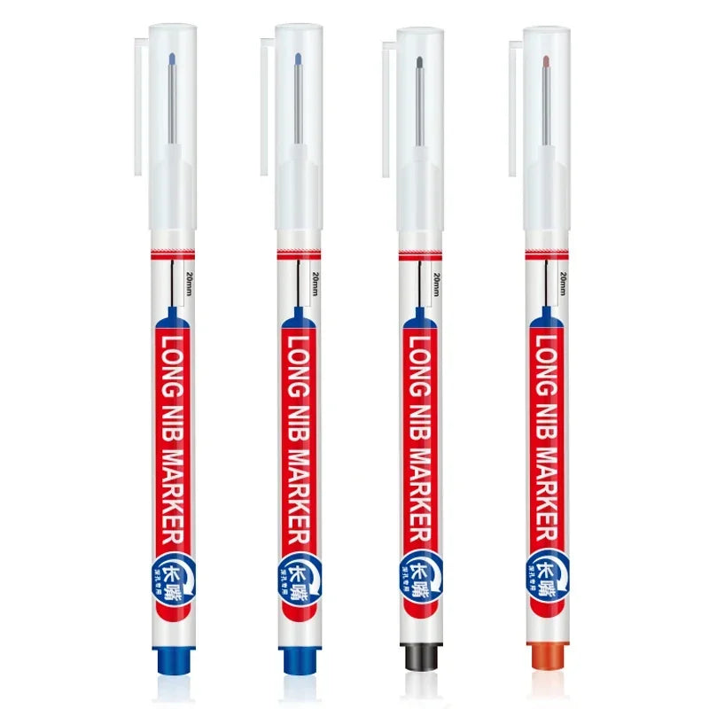 4PCS 20mm Deep Hole Long Nib Multi-Purpose Head Markers for Metal Perforating Pen Woodworking Decoration Art Supplies
