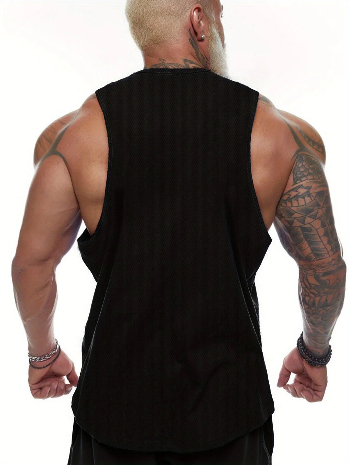 Men's mini vest, featuring the Psytrance maze triangular design